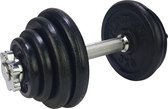 Tunturi Gewichten - Halterset - Dumbbell Set - 1 Halterstang - Totaal 15kg - Zwart - incl. gratis fitness app