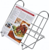 boekenstandaard inklapbaar 25 x 25 cm RVS zilver