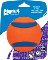 speelbal Ultra Ball rubber 10 cm oranje/blauw