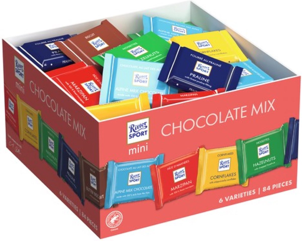 Ritter Sport Mini chocolat mix 84 pièces