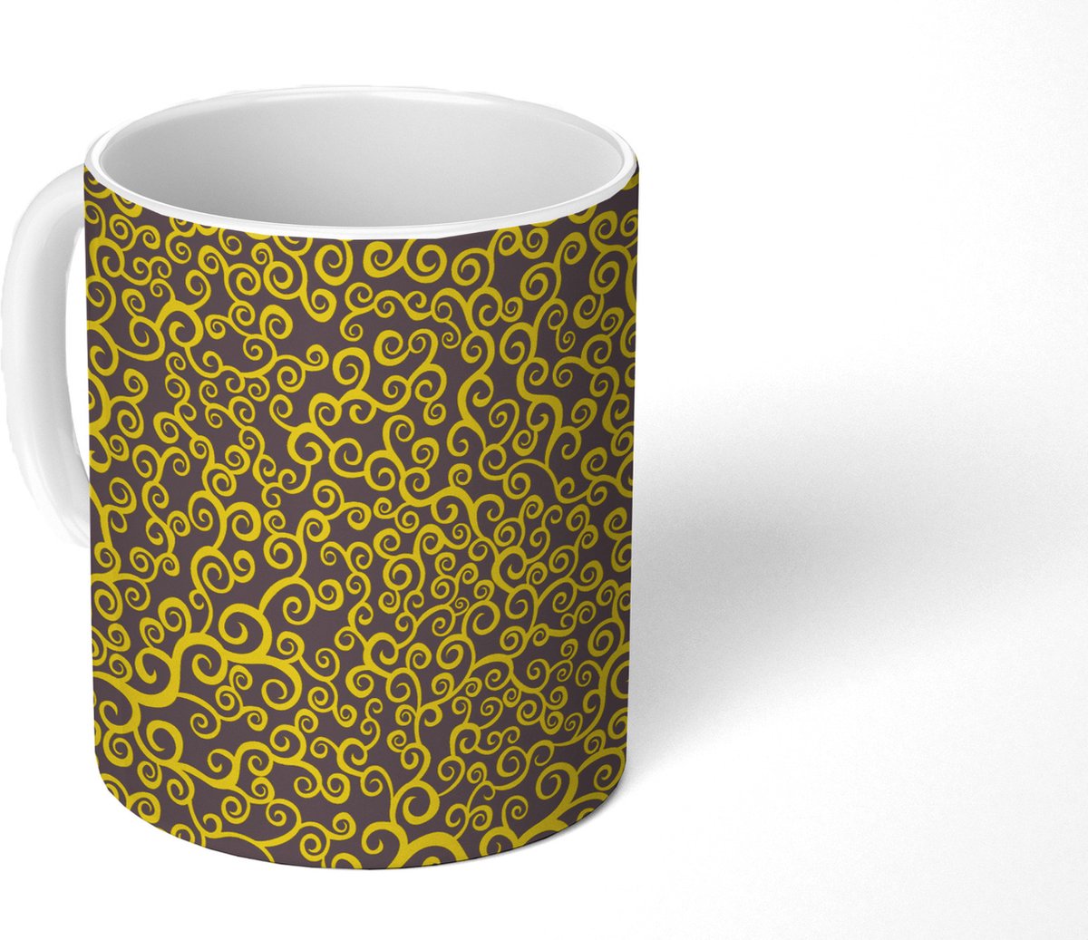 Mok - Koffiemok - Krul - Art nouveau - Patronen - Mokken - 350 ML - Beker - Koffiemokken - Theemok