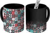 Magische Mok - Foto op Warmte Mokken - Koffiemok - Patronen - Driehoek - Abstract - Magic Mok - Beker - 350 ML - Theemok