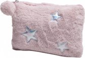 make-uptasje Comet dames 24 x 17 x 1 cm polyester roze