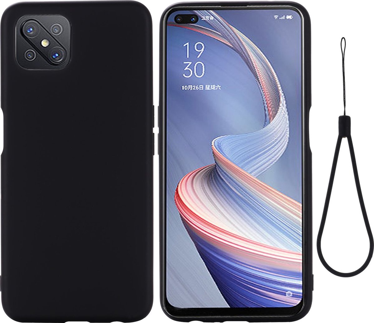 Mobigear Hoesje geschikt voor OPPO Reno 4 Z 5G Siliconen Telefoonhoesje | Mobigear Rubber Touch Backcover | Reno 4 Z 5G Case | Back Cover - Zwart