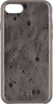 Apple iPhone SE (2022) Hoesje - Senza - Glam Serie - Echt Leer Backcover - Metallic Gray - Hoesje Geschikt Voor Apple iPhone SE (2022)