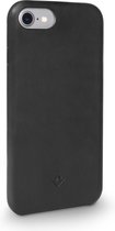 Apple iPhone SE (2022) Hoesje - Twelve South - Relaxed Serie - Echt Leer Backcover - Zwart - Hoesje Geschikt Voor Apple iPhone SE (2022)