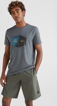 O'Neill T-Shirt Men BREAKER O'NEILL HYBRID Asphalt S - Asphalt 87% Polyester, 13% Elastane Round Neck