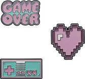 Game Girl - Game Over Pins - Set van 3 pins