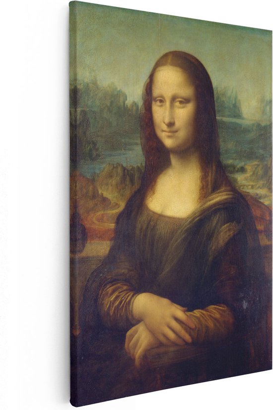 Artaza Canvas Schilderij Mona Lisa - Leonardo da Vinci - 40x60 - Poster Foto op Canvas - Canvas Print