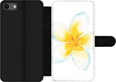 Bookcase Geschikt voor iPhone SE 2020 telefoonhoesje - Aquarelverf - Bloem - Tropisch - Met vakjes - Wallet case met magneetsluiting