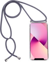 H.K. backcover/achterkant/hoesje met koord vaal geschikt voor Apple iPhone 6+/7+/8+ + Glasfolie