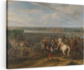 Artaza Canvas Schilderij Lodewijk XIV trekt bij Lobith Nederland binnen - Adam Frans van der Meulen - 120x80 - Groot - Kunst - Wanddecoratie