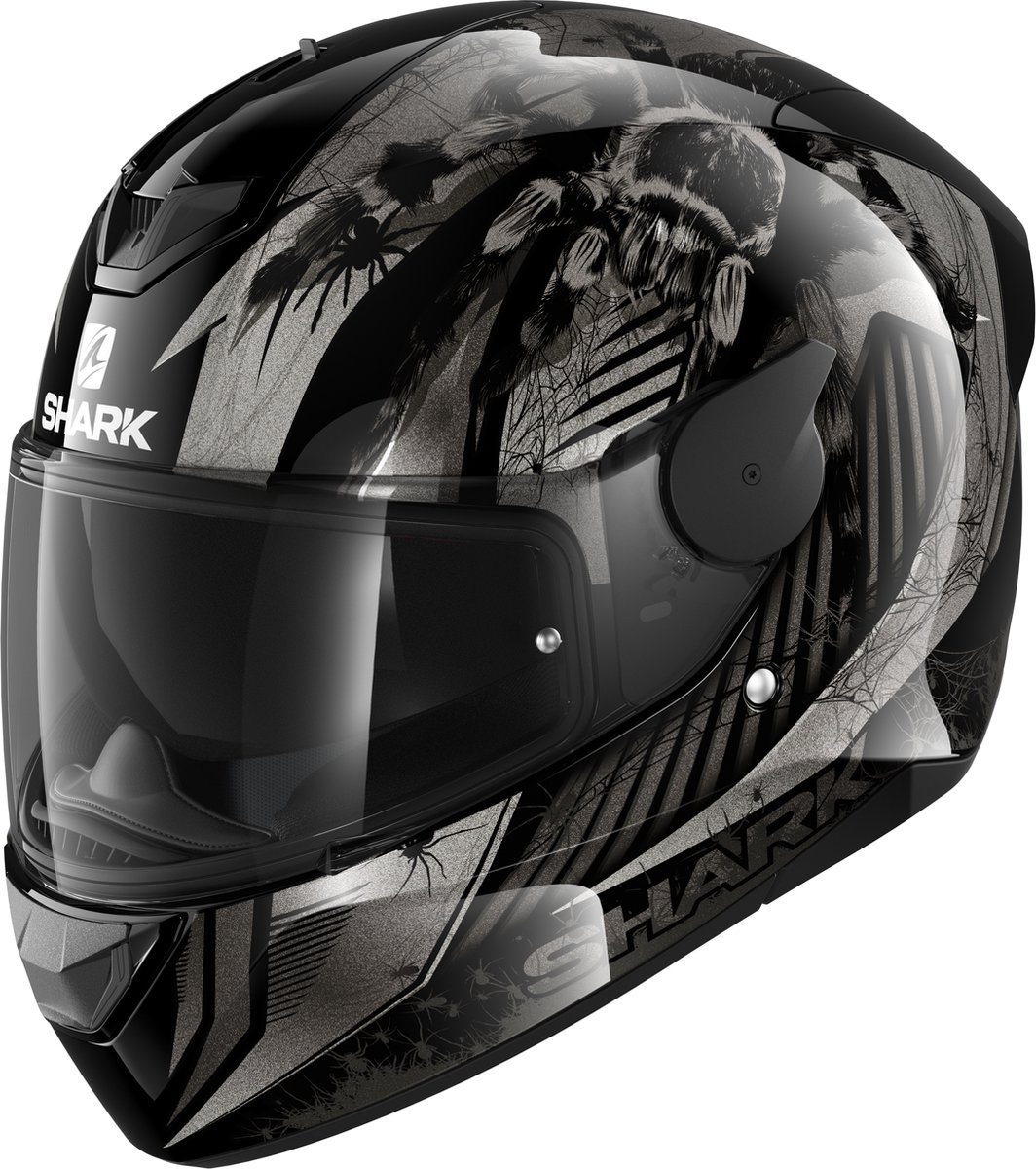 SHARK D-SKWAL 2 ATRAXX Motorhelm integraalhelm Zwart Antraciet Zilver - Maat XL