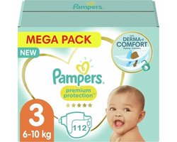 Pampers Premium Protection Maat 3 - 112 Luiers Voordeelverpakking