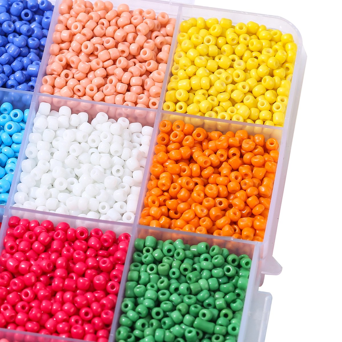 Behave 7500 Glaskralen Set - DIY Sieraden maken - Kralen Set - Rocailles - Bedels - Rijgdraad - 15 Kleuren - 3mm — afbeelding 7