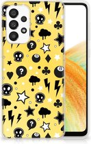 Silicone Back Cover Geschikt voor Samsung Galaxy A33 5G Telefoon Hoesje Punk Yellow