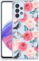 Smartphone hoesje Geschikt voor Samsung Galaxy A53 5G Telefoontas Butterfly Roses