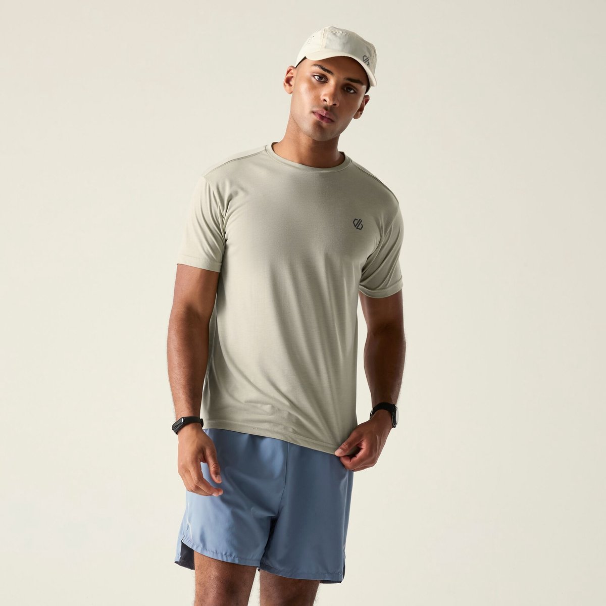 Dare2B Heren Agile Wandelshirt met korte mouwen Beige