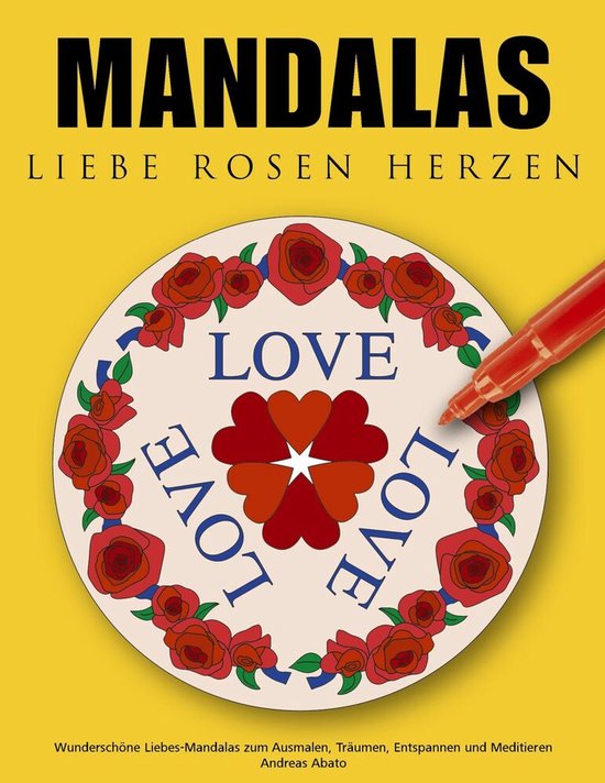 Mandalas Liebe Rosen Herzen - cover