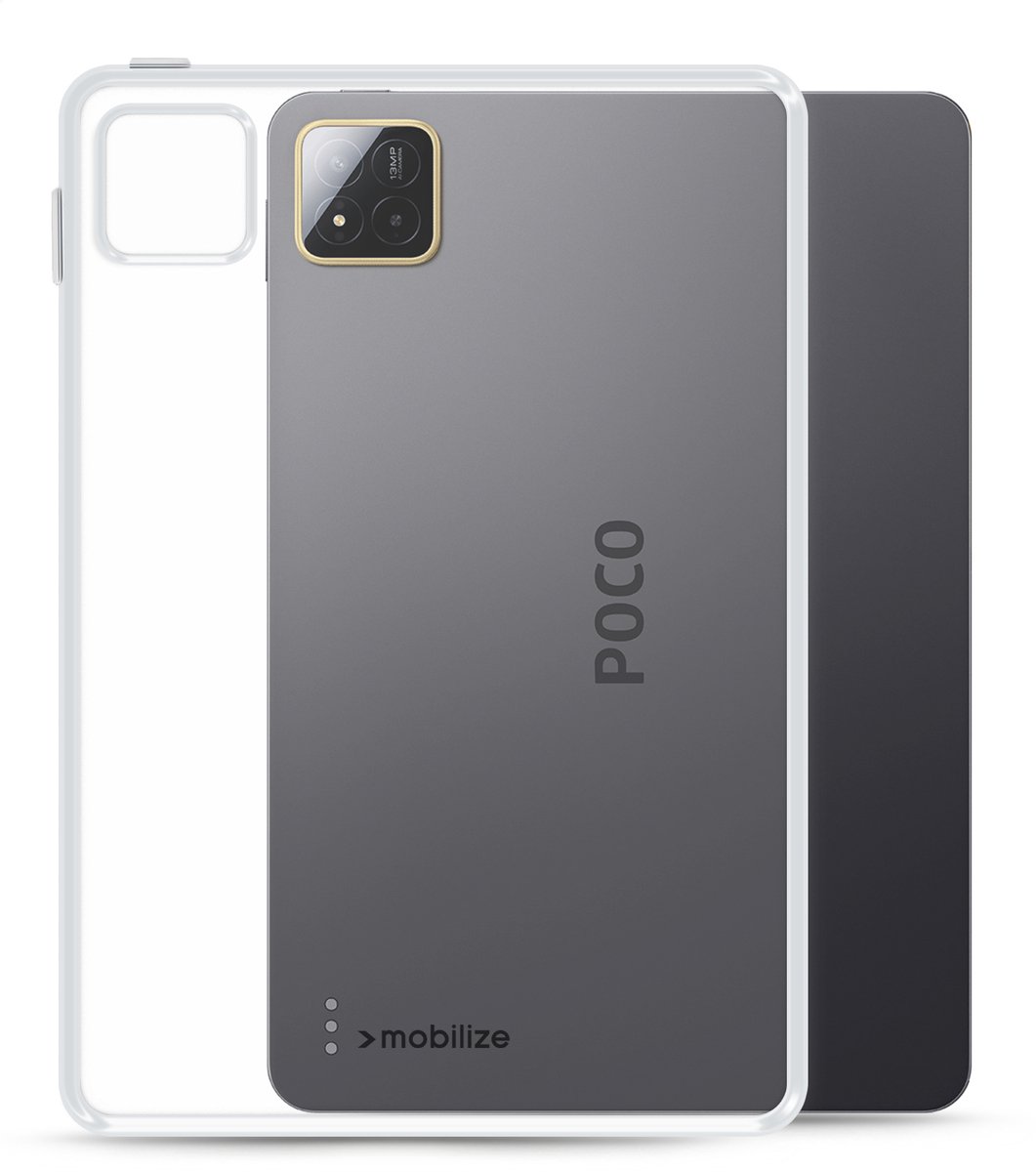 Mobilize Tablethoes geschikt voor POCO Pad X1 Hoes Flexibel TPU | Mobilize Gelly Case Backcover | Doorzichtig Telefoonhoesje Pad X1 | Pad X1 Case | Back Cover - Transparant