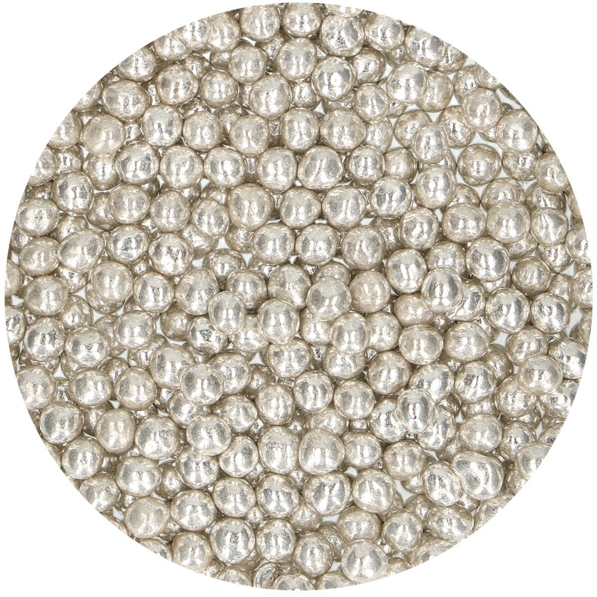 FunCakes Zachte Parels - Medium - Metallic Zilver - 55g - Eetbare Taartdecoratie