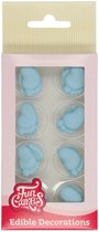 FunCakes Suikerdecoraties - Baby Voeten Blauw - 16 Stuks - Eetbare Taartdecoratie