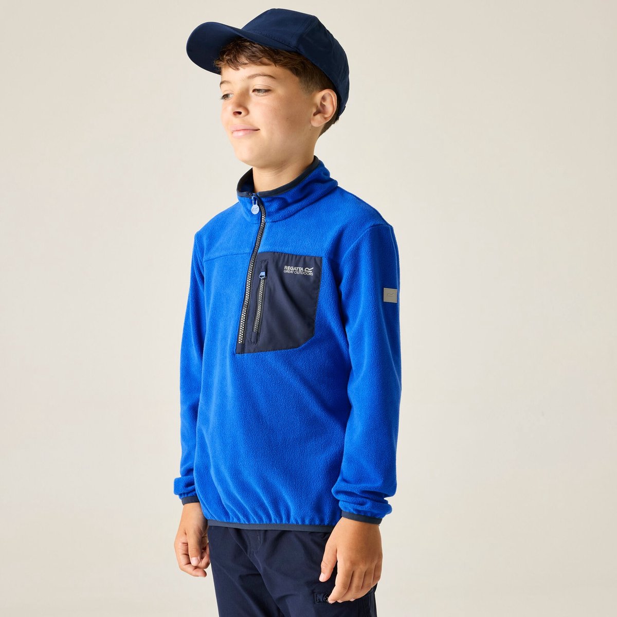 Kinderfleece met halve rits Frankie