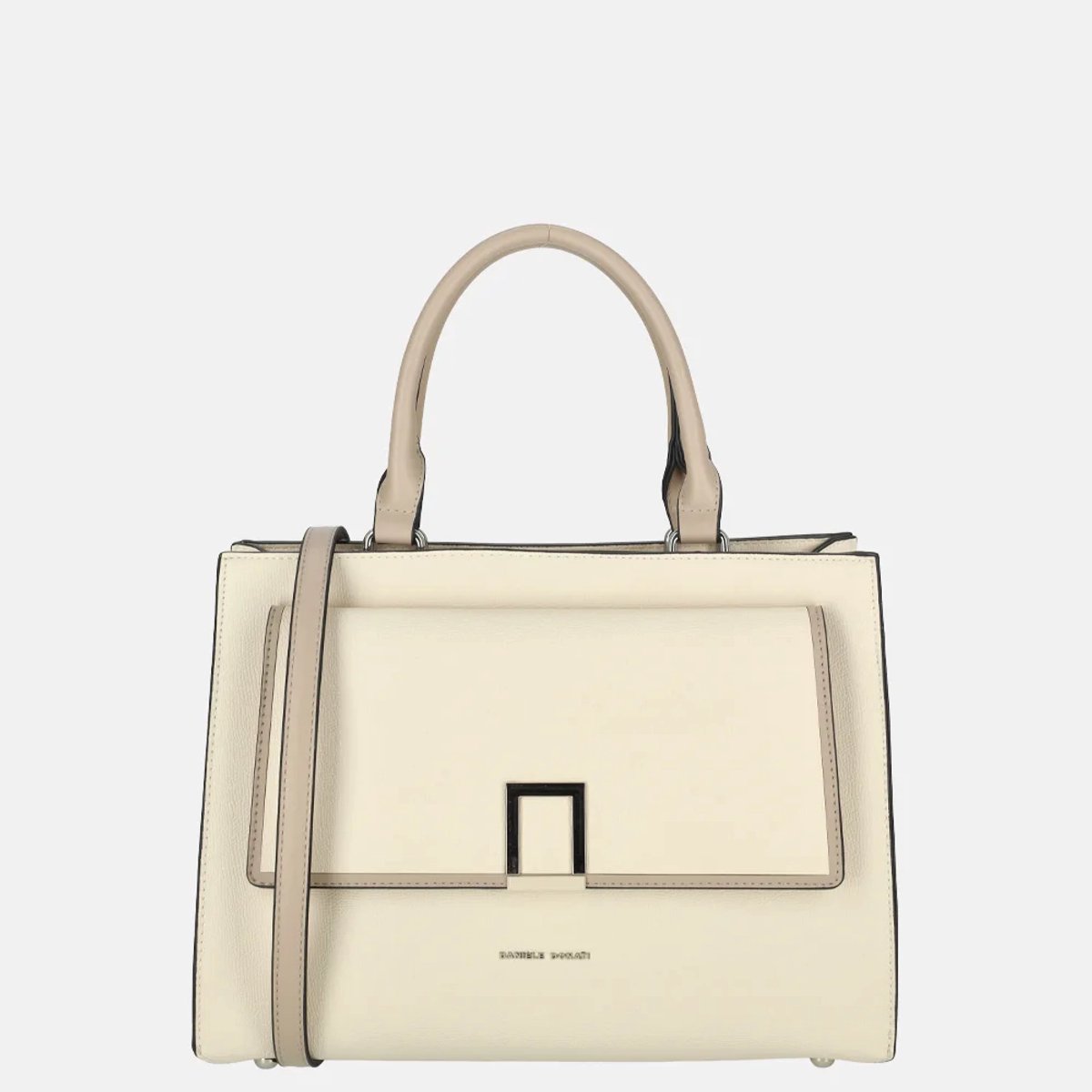 Daniele Donati Saffiano handtas lichtbeige