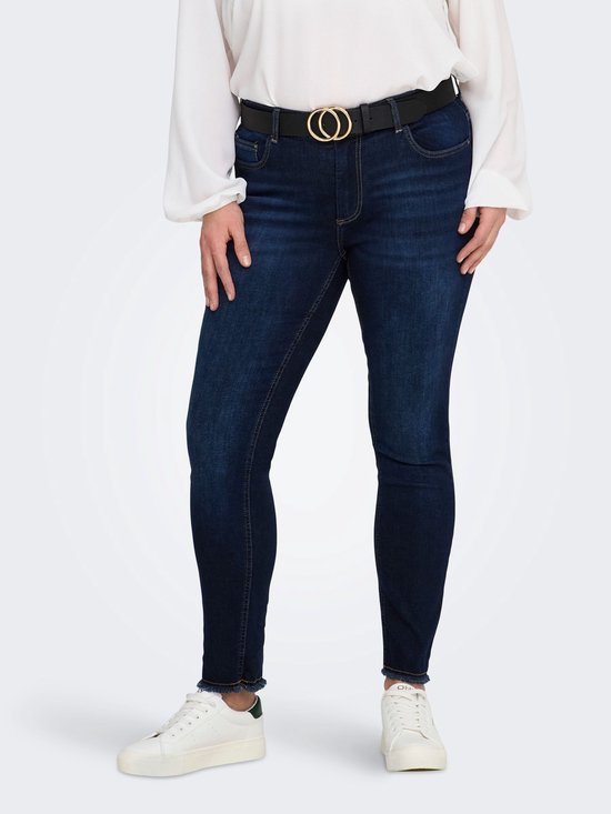 ONLY CARMAKOMA - CARWILLY LIFE REG SK ANK RAW REA4342NOOS - Denim Dark Blue - Femme - Taille W48XL32