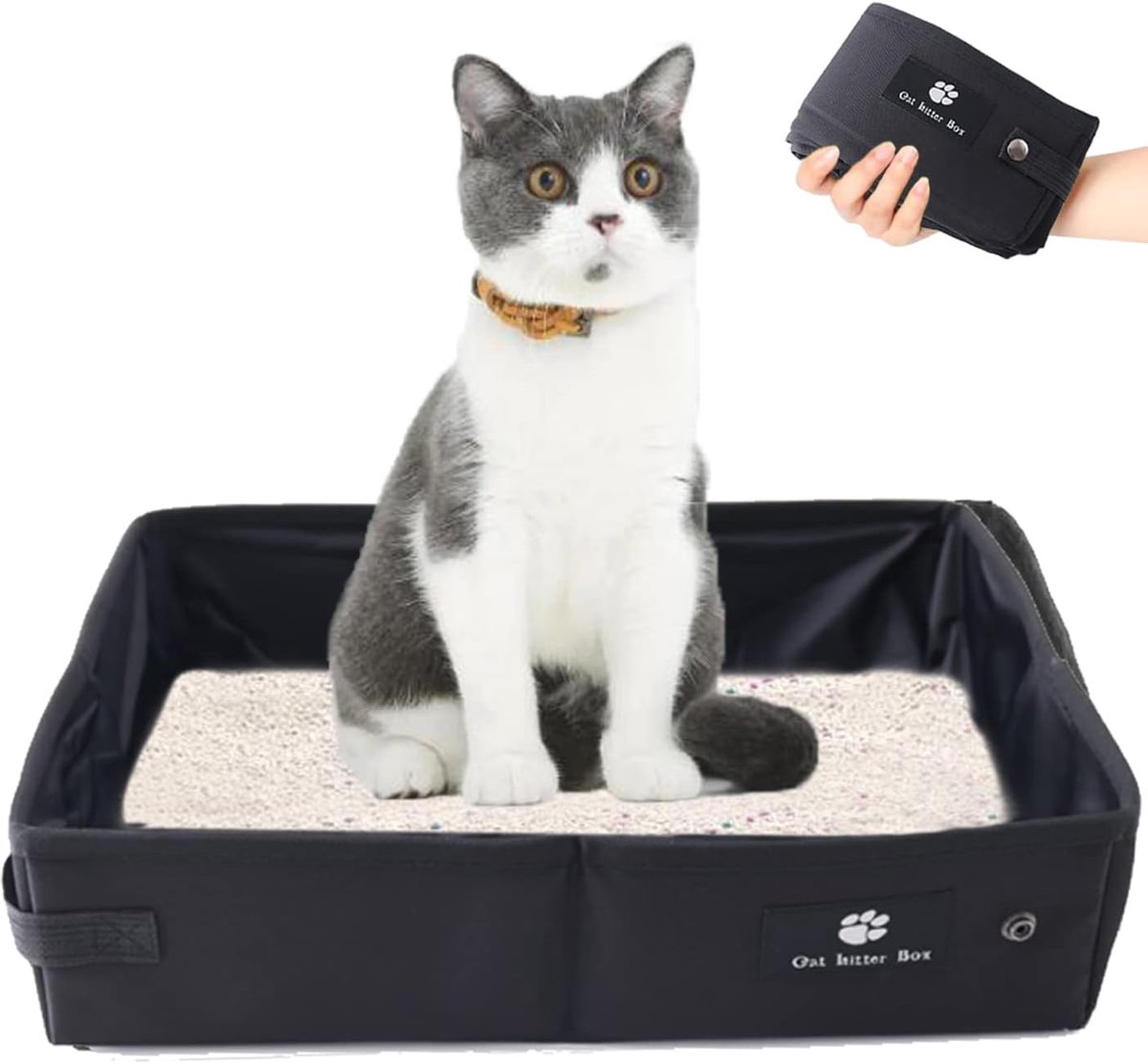 Draagbare en Opvouwbare Kattenbak voor Thuis en Onderweg