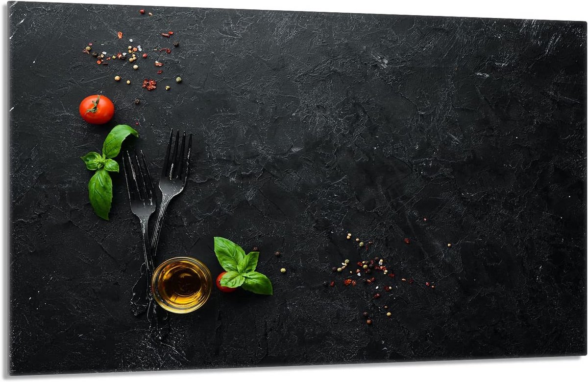 Universele Glazen Kookplaat Beschermplaat 80x52 cm - Multifunctionele Spatwand & Snijplank