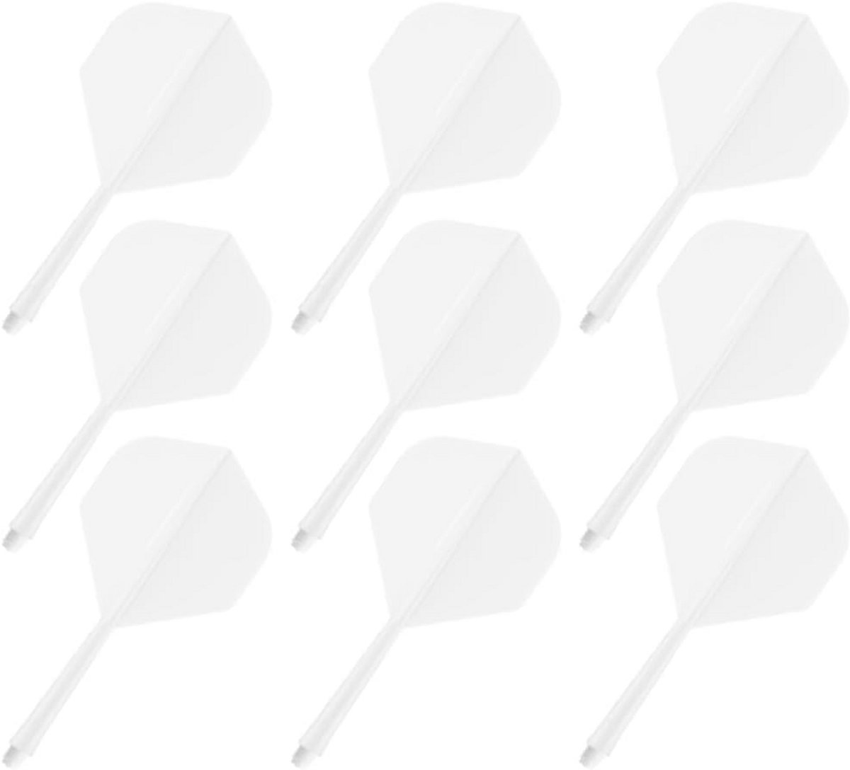 9-delige set dartflights met shafts, 75 mm stabiele kunststof standaard dartaccessoires