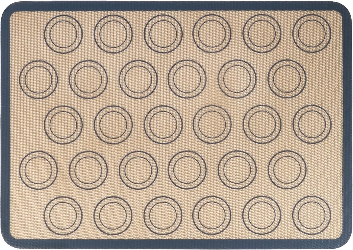 Anti-Klevende Siliconen Bakmat met 30 Cirkels - Ovenmat en Deegmat - 29,5 x 42 cm