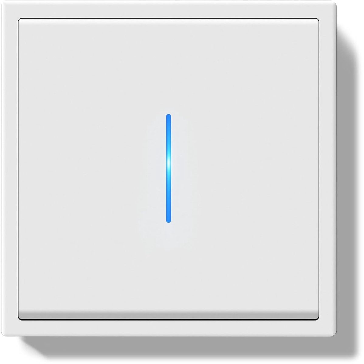 Wandlichtschakelaar Opbouw 1-Weg Wit Modern Met Indicator 80x80mm