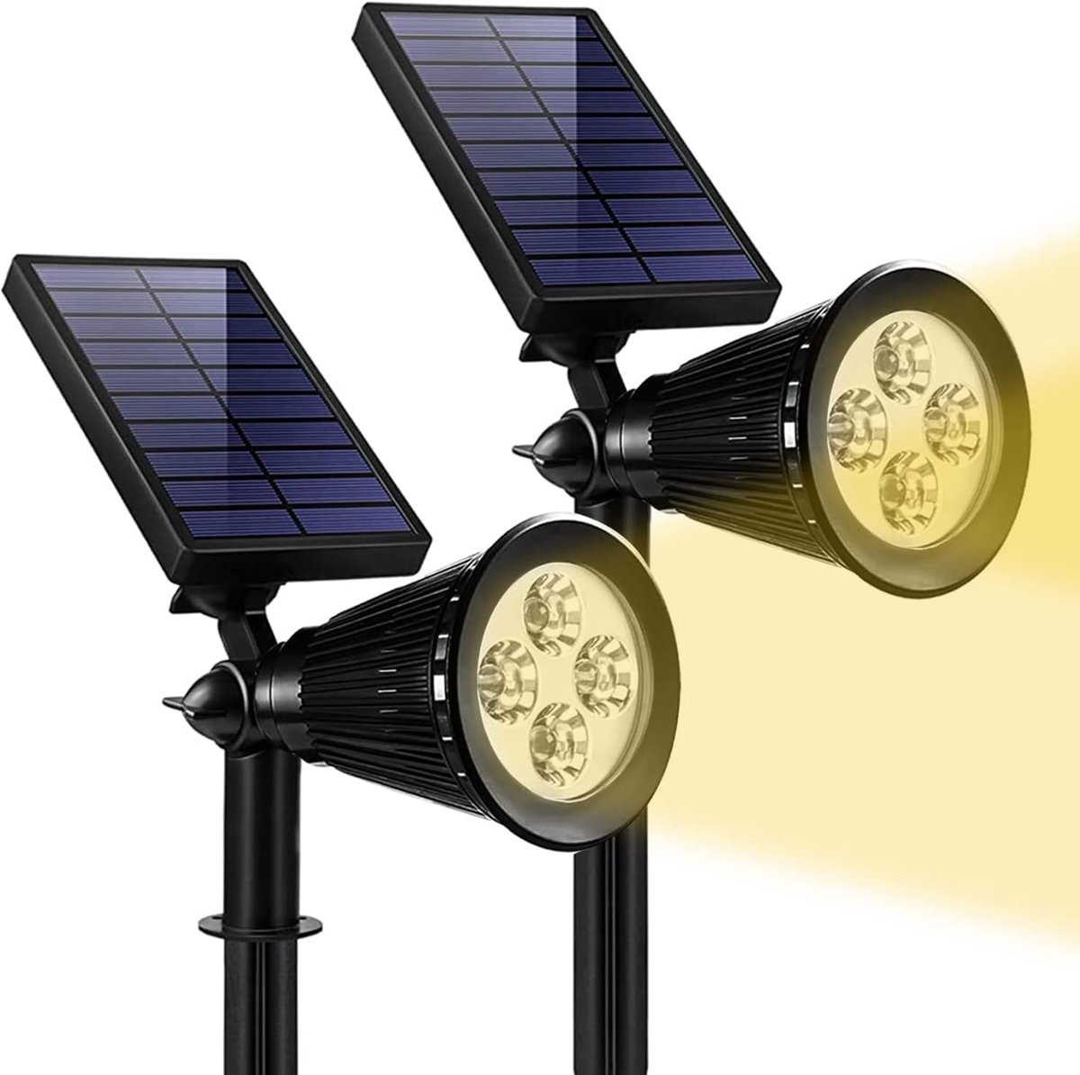Krachtige LED Zonnebank voor Buitenverlichting Tuin en Oprit - 2 Stuks