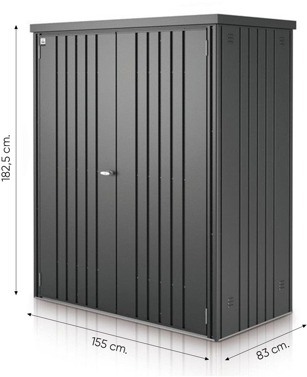 Biohort Metalen tuinkast 155x83 cm. met bodemprofiel