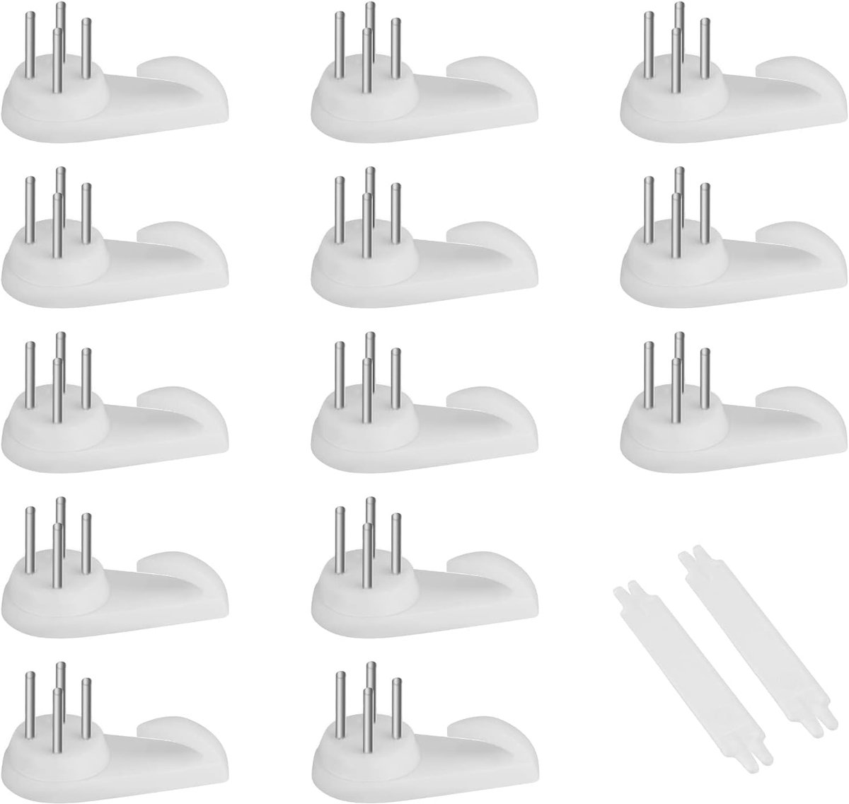 25pcs Concrete Wall Hooks - Invisible Nail Screw Photo Hooks - No Damage Small Picture Frame Hangers - 3cm White klevende spijker