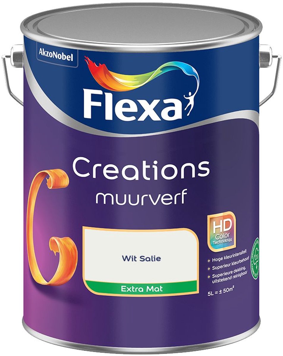 Flexa Creations Muurverf Extra Mat Wit Salie 5 L