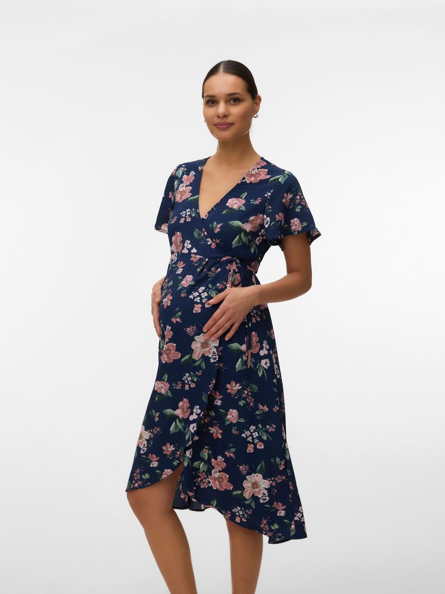 Vero Moda Maternity Jurk VMMSAKI Zwangerschapsjurk Navy Blazer 2