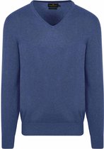 Trui Cashmere V-hals Kobaltblauw - Maat M - Heren - Pullovers