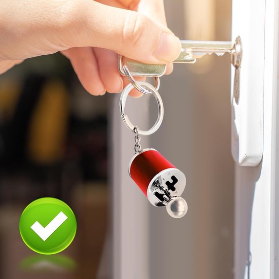 Set van 5 Metalen Autosleutelhangers Versnellingspook met Schakelfunctie — afbeelding 3