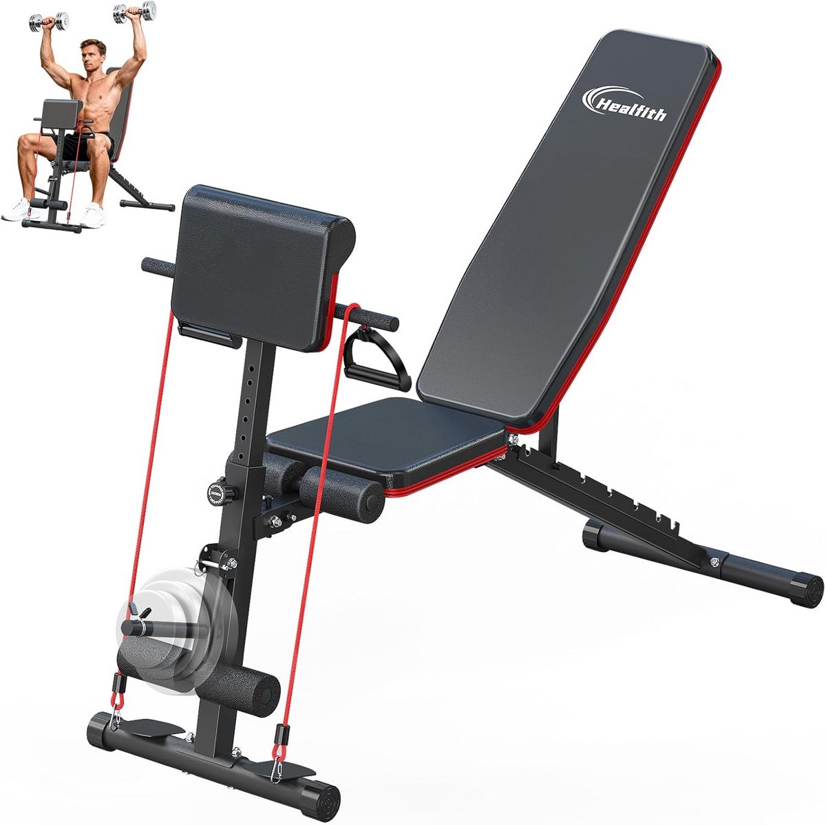 Verstelbare Opvouwbare Fitness Bank voor Krachttraining en Workout