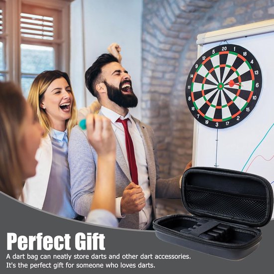 Stevige Dart Koffer Zwart voor 4 Darts, Flights en Accessoires | Compact Dart Opbergsysteem — afbeelding 2