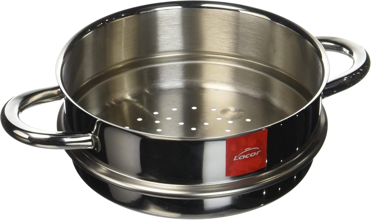 Stoompan met Glazen Deksel 24 cm - Hoogwaardige Pan voor Gezond Koken