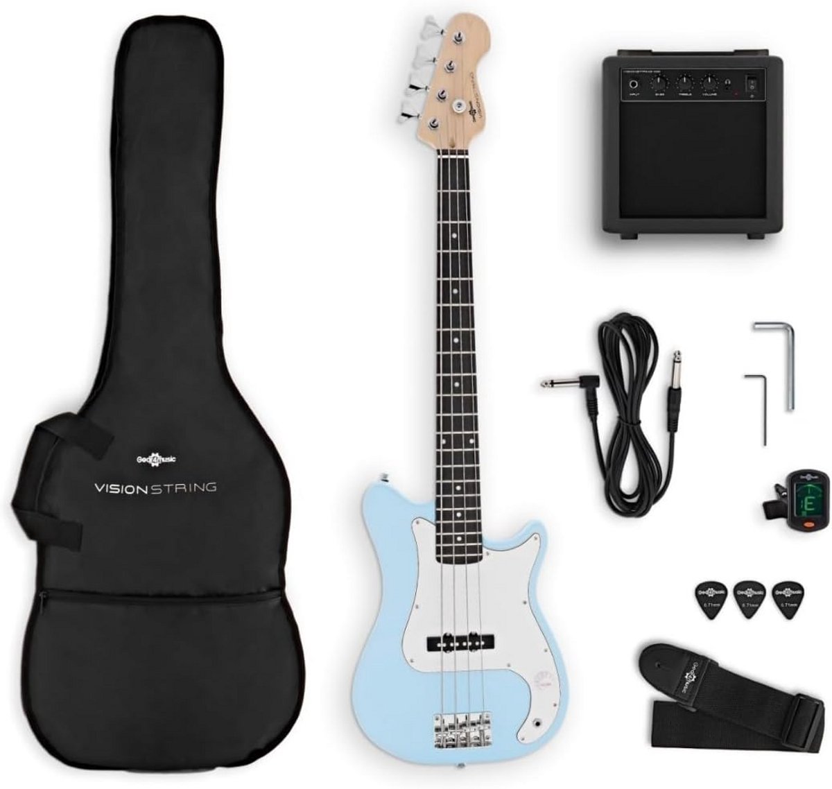 Elektrische Basgitaar 3/4 Set voor Kinderen en Beginners