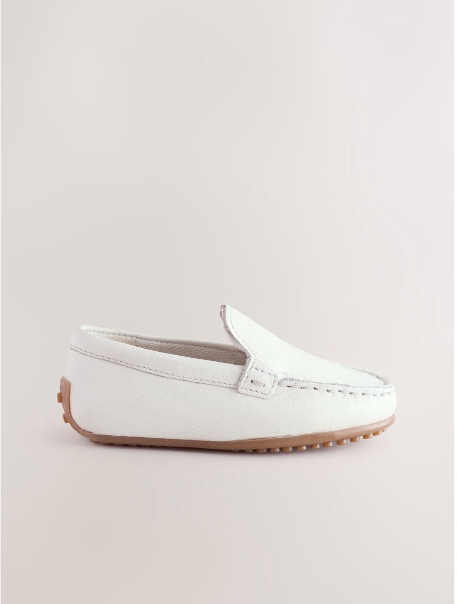 Next - Jongens - Suède instaploafers - Wit