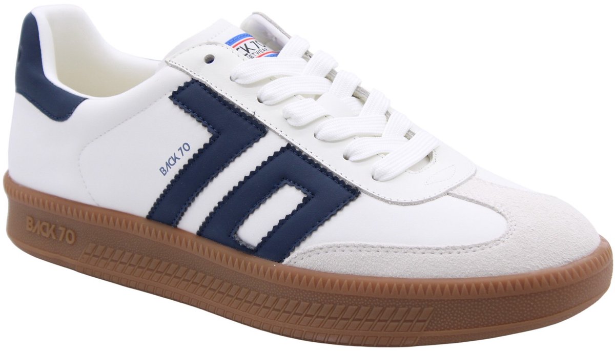 BACK70 Double Sneakers - Leer - Heren - Wit - Maat 41