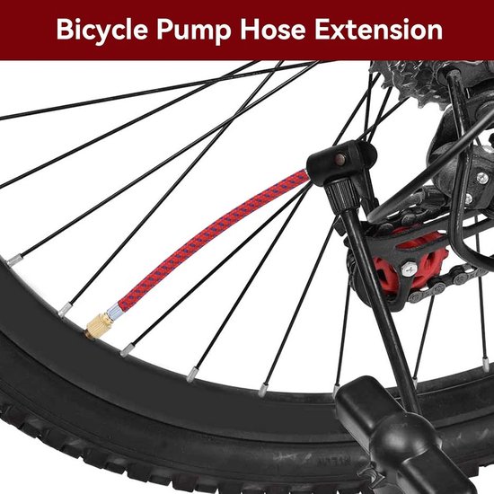 2x Fiets Pomp Slang Verlengstuk Universeel voor Mountainbike, Scooter en Motorfiets — afbeelding 5