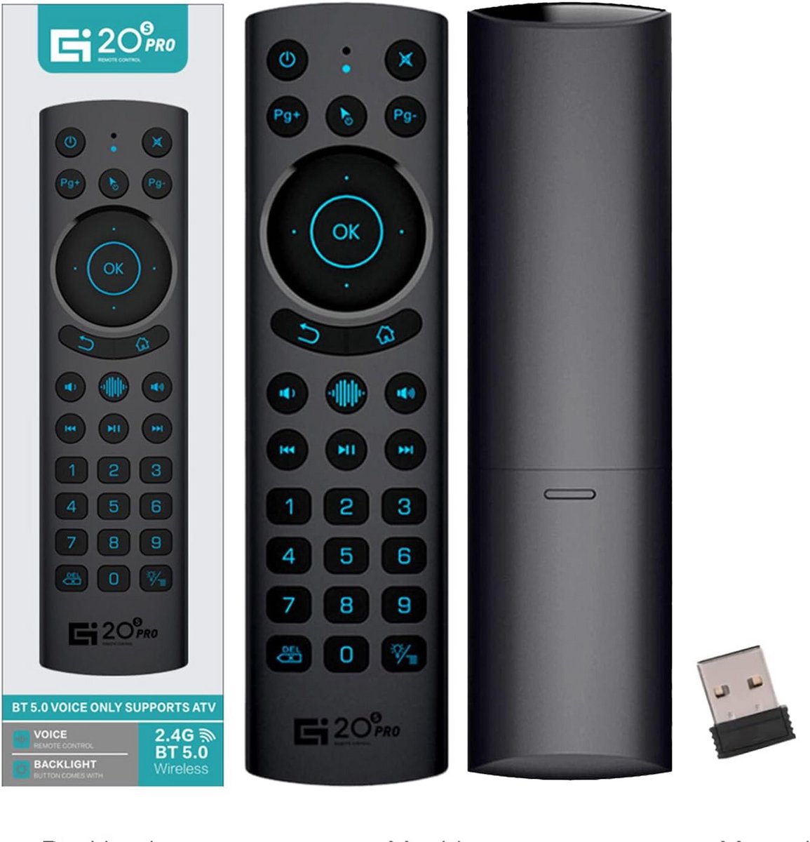 Universele Bluetooth Voice Afstandsbediening met Gyroscoop voor Smart TV en Android Box
