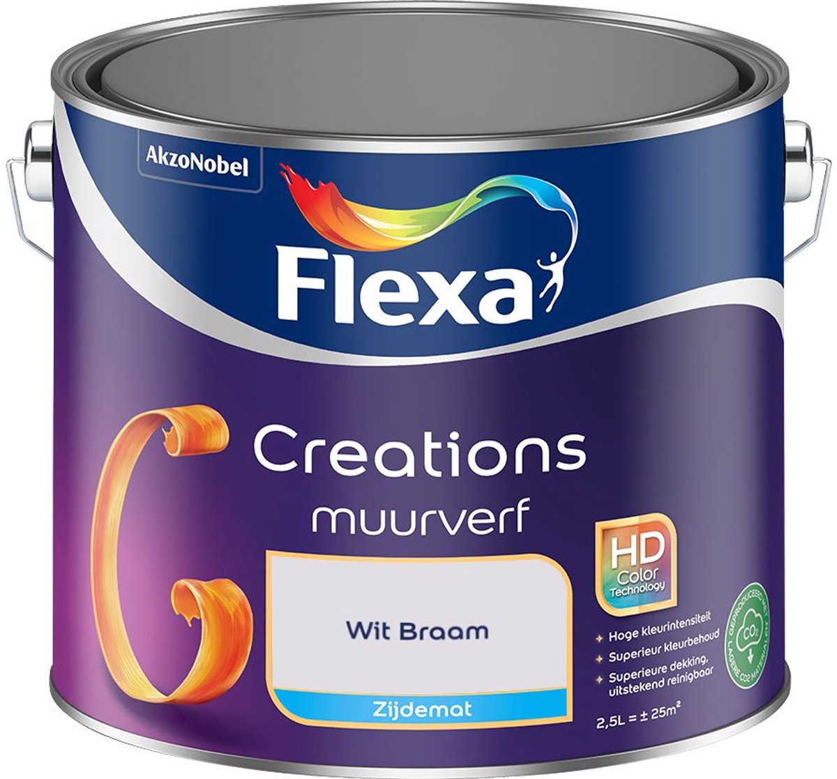 Flexa Creations Muurverf Zijdemat Wit Braam 2,5 L